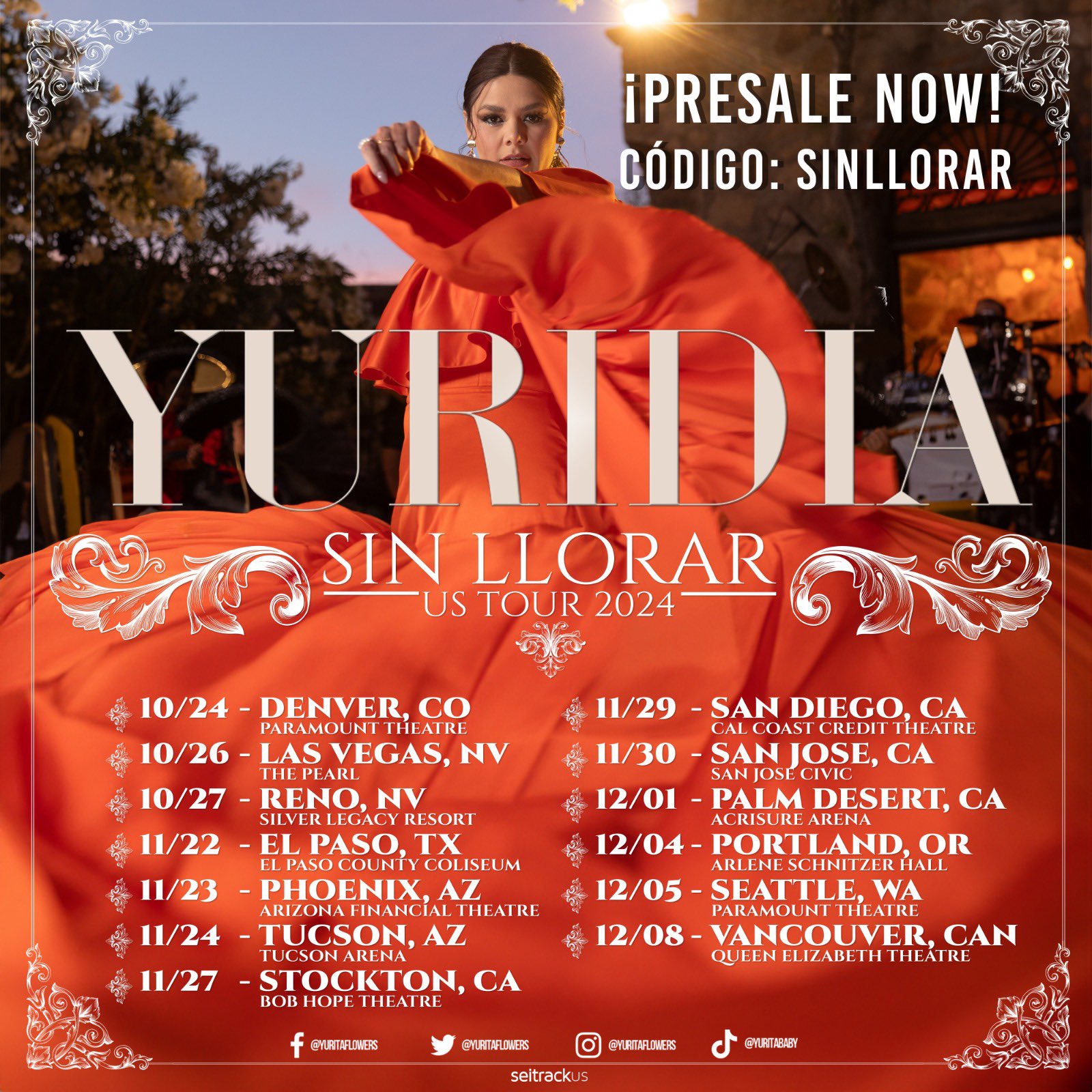 Yuridia Tour Poster 2024